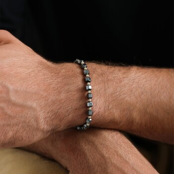 Prizma Onix Taşı İpli Erkek Bileklik - Koçak
