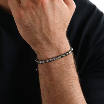 Prizma Onix Taşı İpli Erkek Bileklik - Koçak (1)