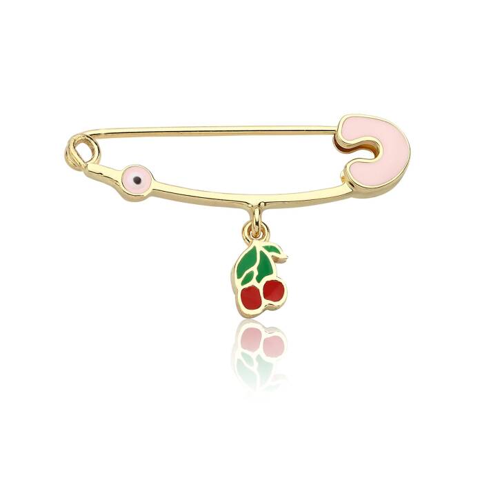 Pudra Pembesi Kiraz Bebek İğnesi - 1