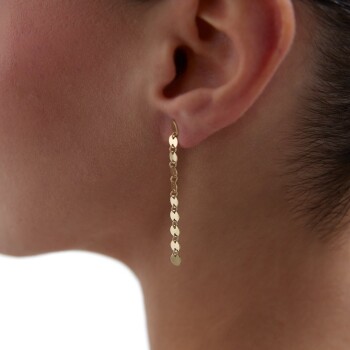 Pul Zincir Küpe - Melike