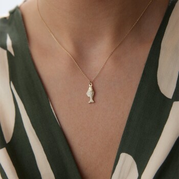 Pullu Balık Kolye - Rayna (1)