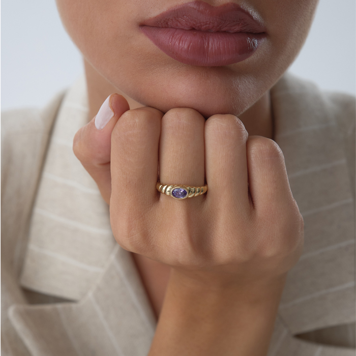 Purple Burgu Yüzük - Simoro (1)