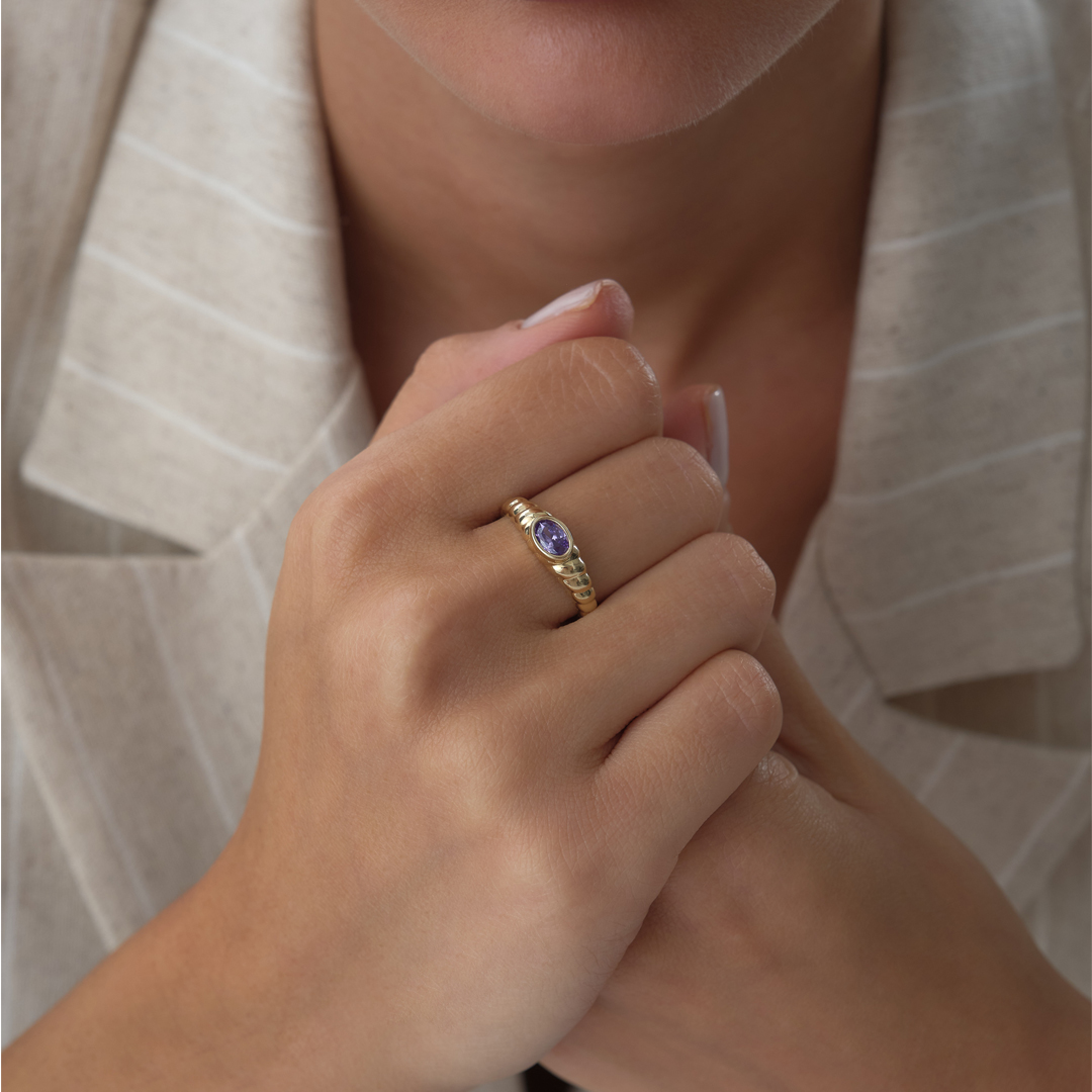 Purple Burgu Yüzük - 1