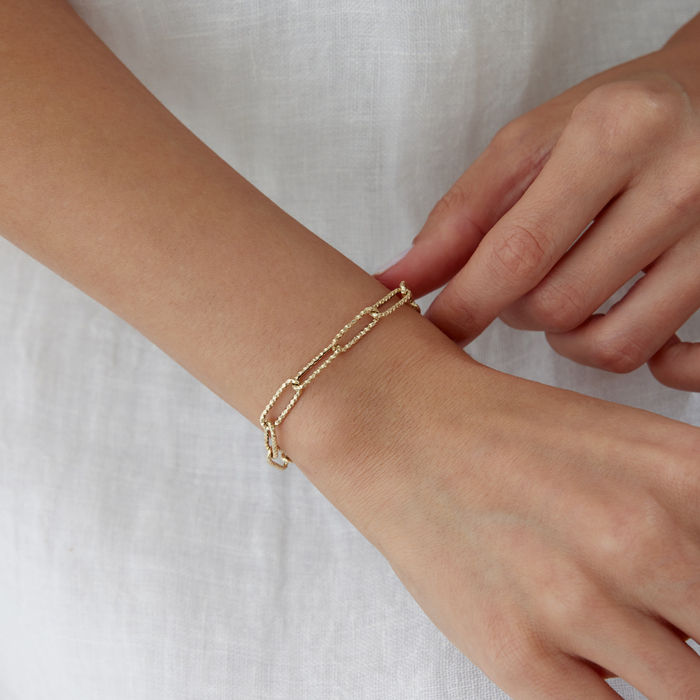 Pyramid Ataç Bileklik - Mg Gold