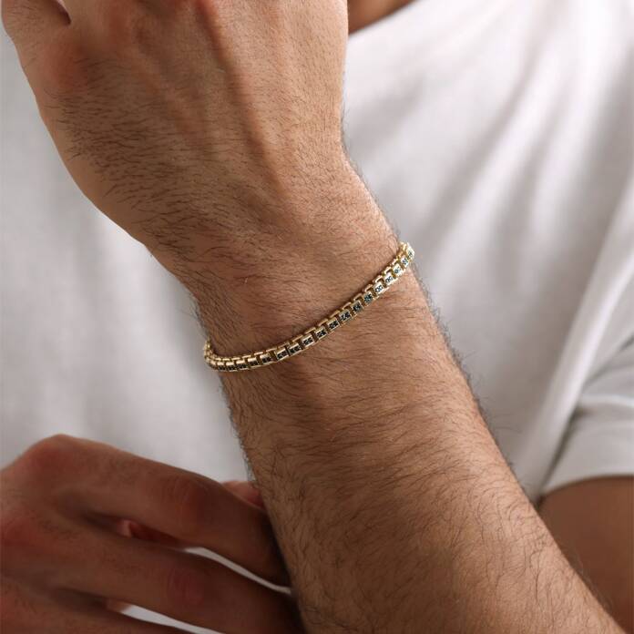 Python Altın Erkek Bileklik - 1