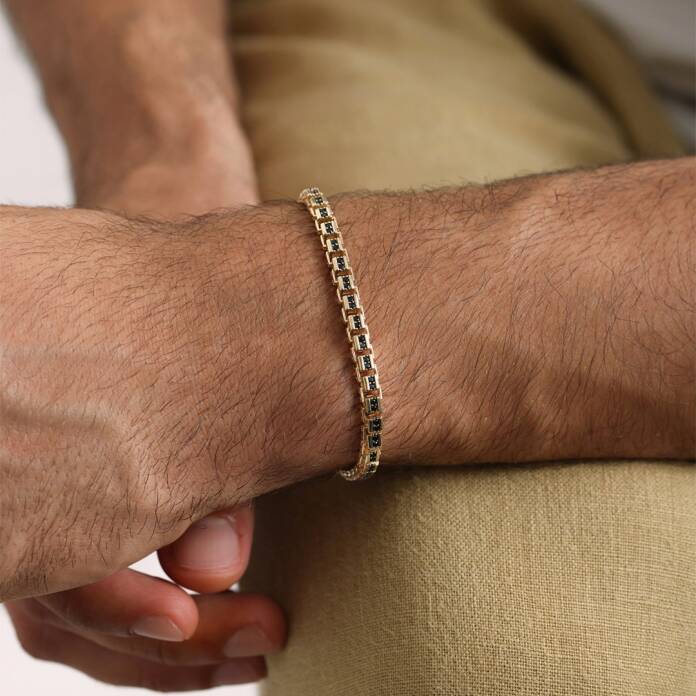 Python Altın Erkek Bileklik - 2