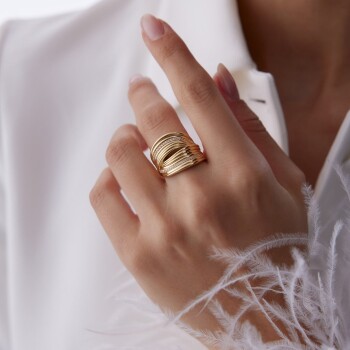 Ray Sarmal Yüzük - Mg Gold