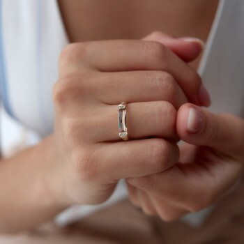 Rectangle Vizon Yüzük - Mazi