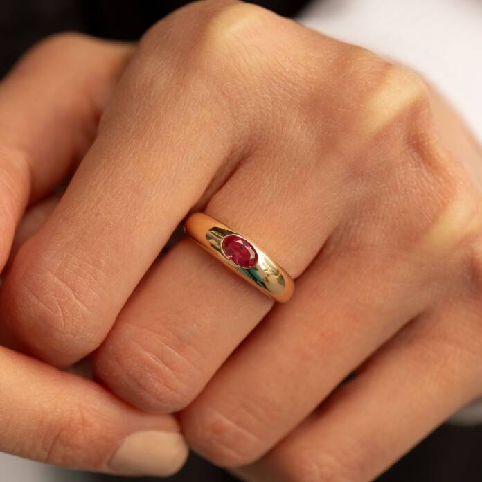 Red Sıvama Bombe Yüzük - 1