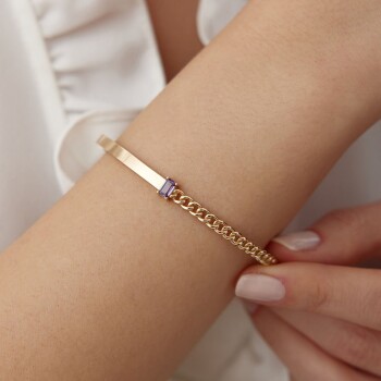 Renkli Baget ve Yarım Gurmetli Kelepçe - Mazi