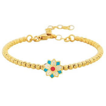 Renkli Çiçek Desenli Çocuk Bileklik - Melike