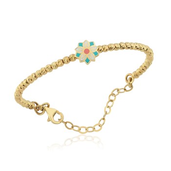 Renkli Çiçek Desenli Çocuk Bileklik - Melike (1)