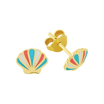 Renkli Deniz Kabuğu Çocuk Küpesi - Melike