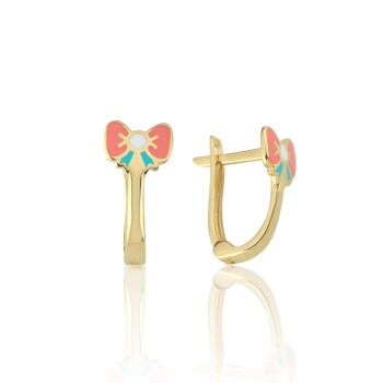 Renkli Fiyonk J Çocuk Küpesi - Melike