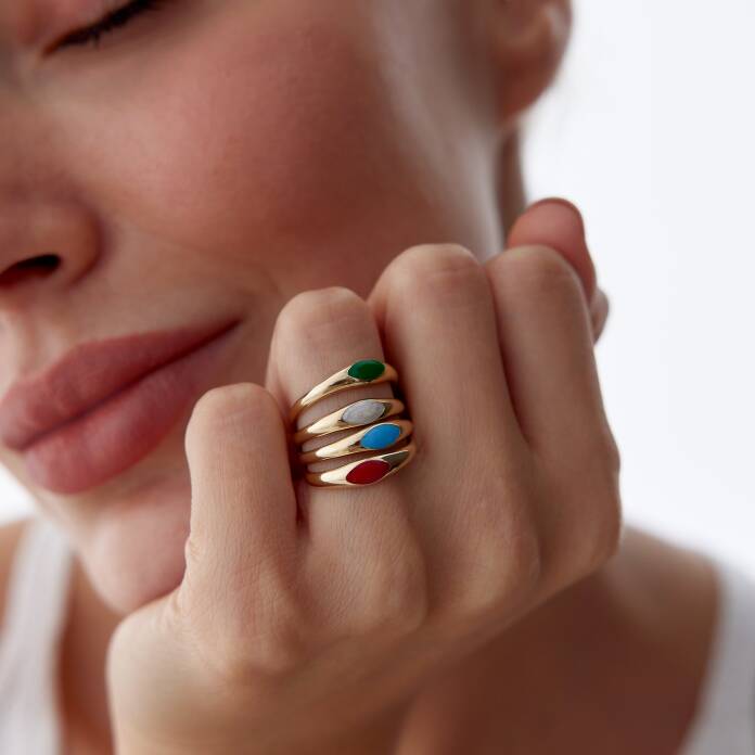 Renkli Mineli Yüzük - 1