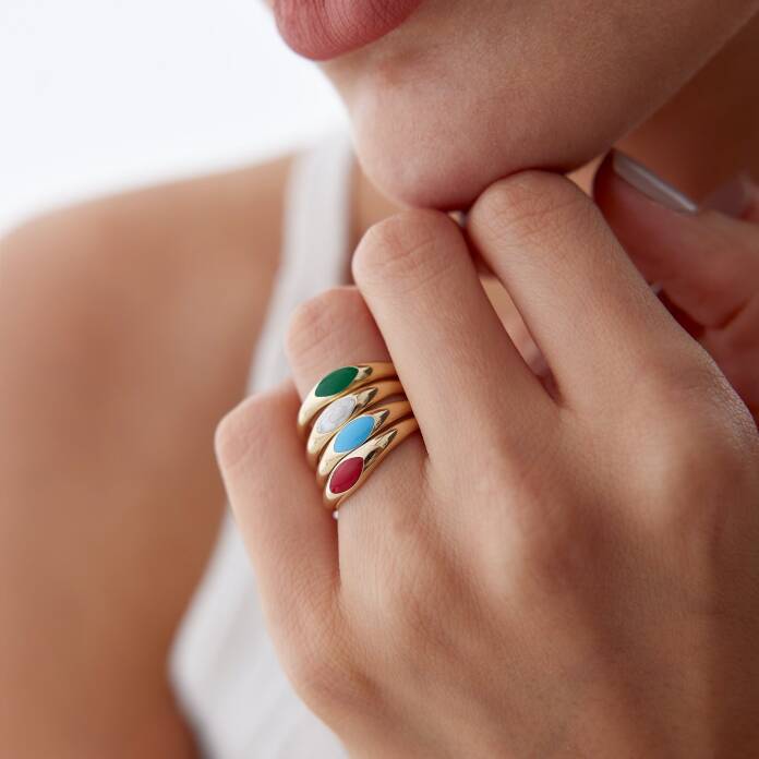 Renkli Mineli Yüzük - 2
