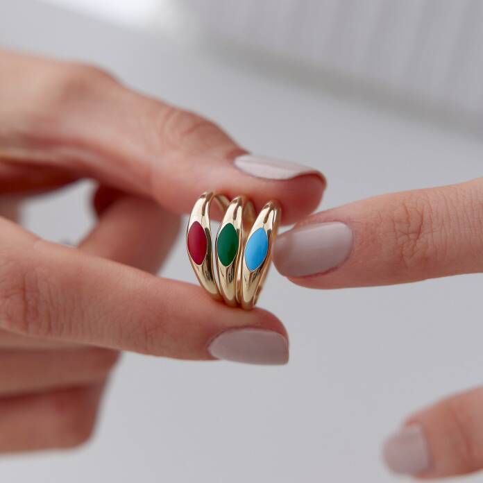 Renkli Mineli Yüzük - 4