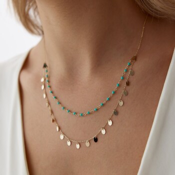 Renkli Pullu İkili Kolye - Ali Altınbas (1)