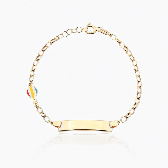 Renkli Sıcak Hava Balonu Bebek Künyesi - Melike