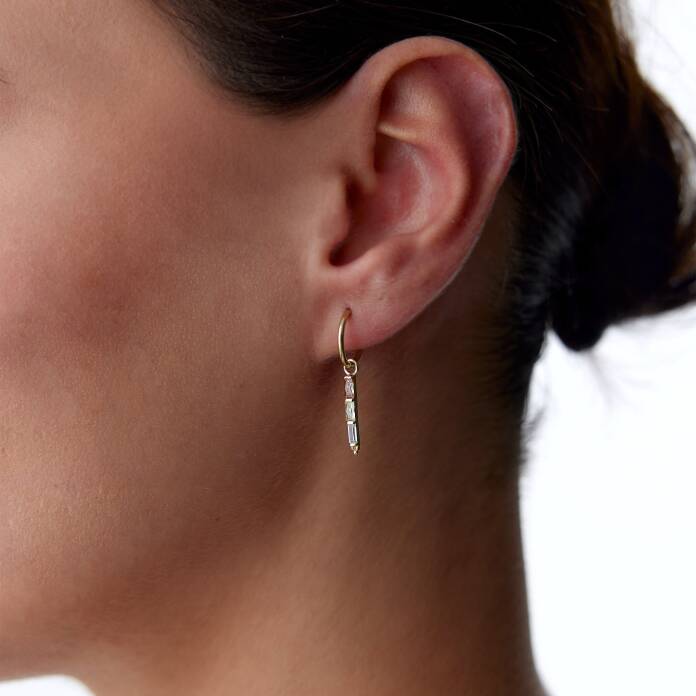 Renkli Sıra Baget Küpe - 1