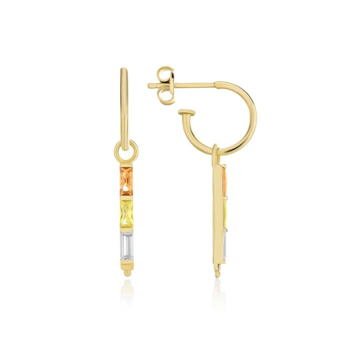 Renkli Sıra Baget Küpe - 3