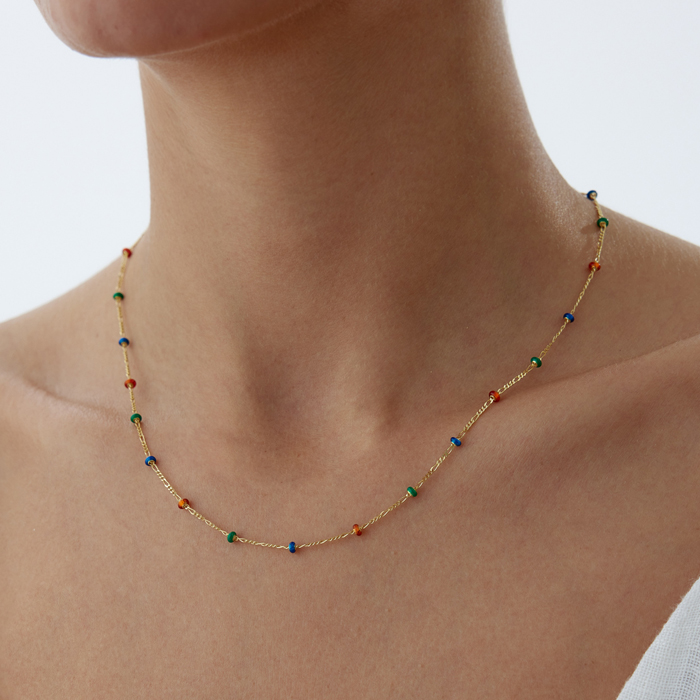 Renkli Sıra Toplu Kolye - Midas (1)