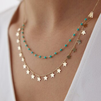 Renkli Yıldız Seli İkili Kolye - Ali Altınbas (1)