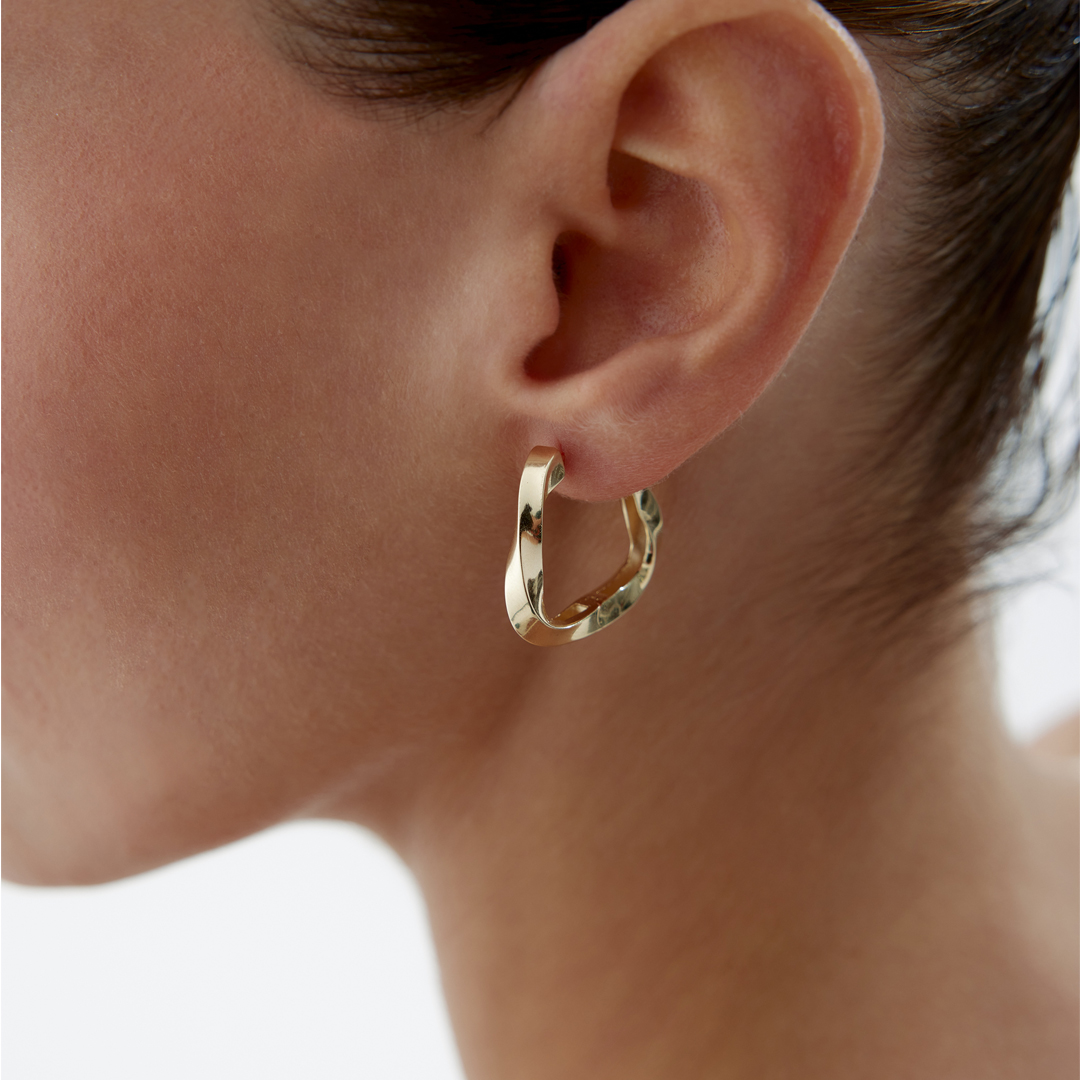 Retro Kıvrım Küpe - 2