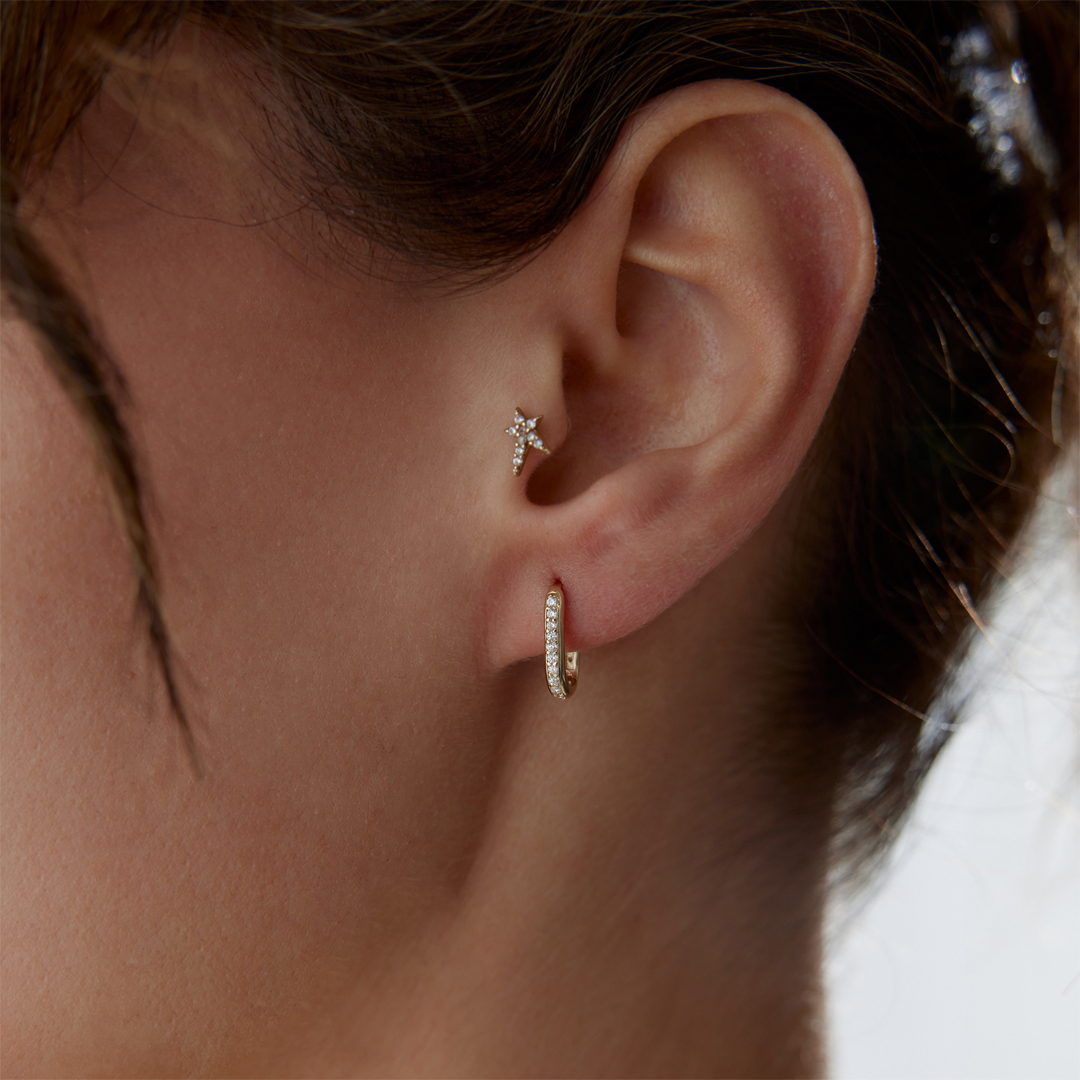 Rita Sıvama Taşlı Küpe - 1