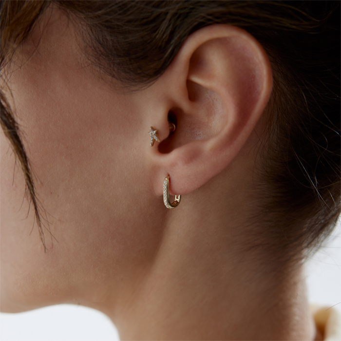 Rita Sıvama Taşlı Küpe - 2