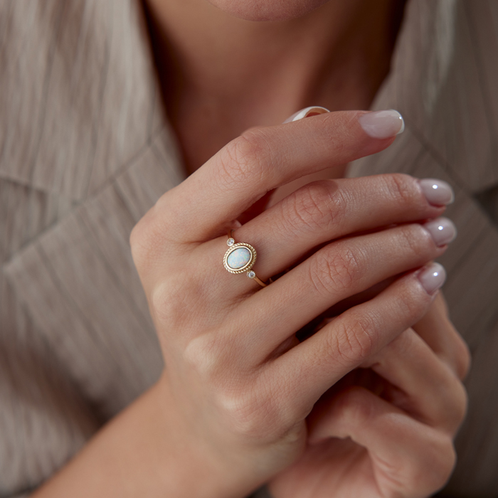 Rivet Opal Yüzük - Rayna (1)
