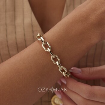 Roof İtalyan Ataç Bileklik - Mg Gold (1)