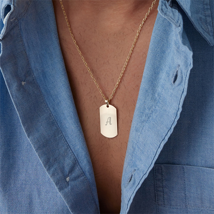 Round Plaka Erkek Kolye - Koçak (1)