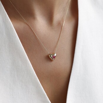 Ruby Kalp Kolye - Rayna (1)