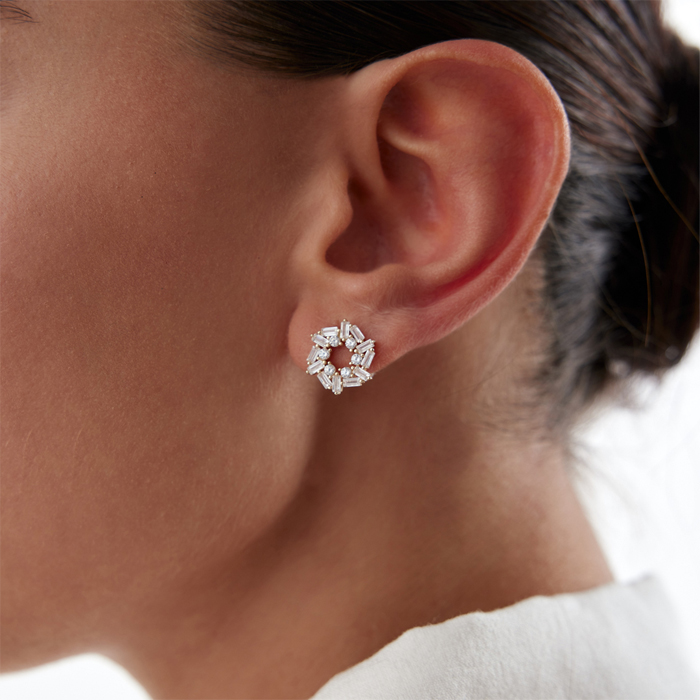 Rüzgar Çiçeği Vidalı Küpe - Rayna