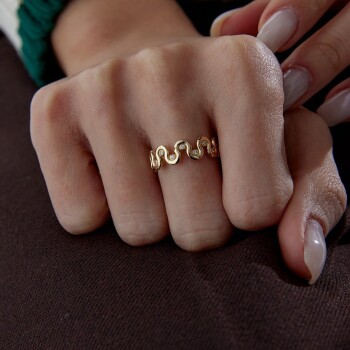 S Sarmal Taşlı Yüzük - Rayna