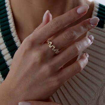 S Sarmal Taşlı Yüzük - Rayna (1)