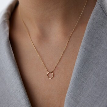 Sade Charm Halkası Kolye - Rayna