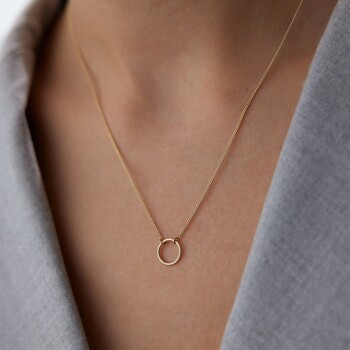 Sade Charm Halkası Kolye - Rayna (1)