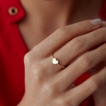 Sade Kalp Yüzük - Özçelik