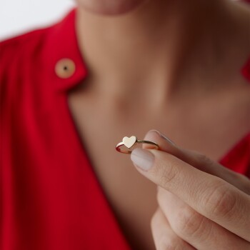 Sade Kalp Yüzük - Özçelik (1)