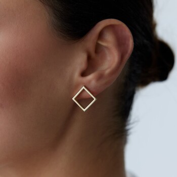 Sade Kare Küpe - Dilmener (1)