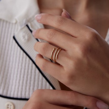 Sade Sarmal Yüzük - Alen (1)