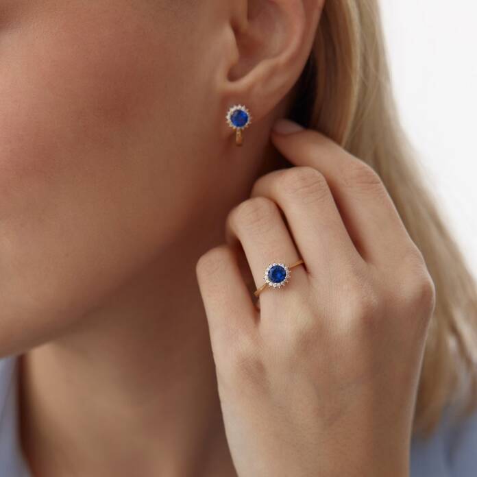 Safir Görünümlü Round Yüzük - 2