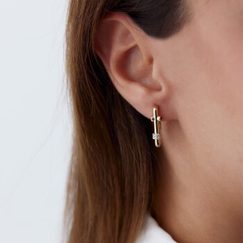 Safir Taşlı Ataç Küpe - 3