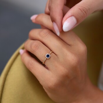 Safir Taşlı Festival Yüzük - Mazal