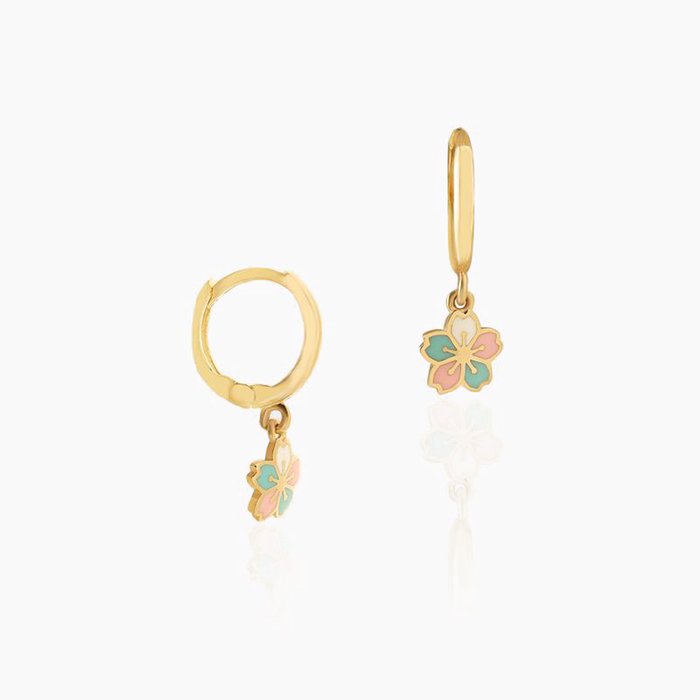 Sakura Halka Sallantılı Çocuk Küpesi - Melike