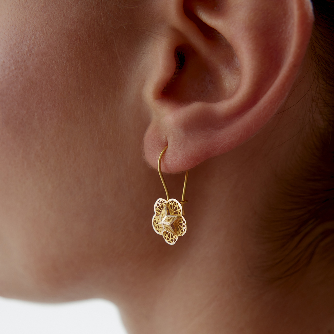 Sallantılı Gül Küpe - 2