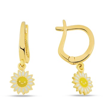 Sallantılı Gülen Çiçek Çocuk Küpesi - Melike