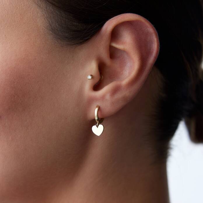 Sallantılı Kalp Küpe - 1